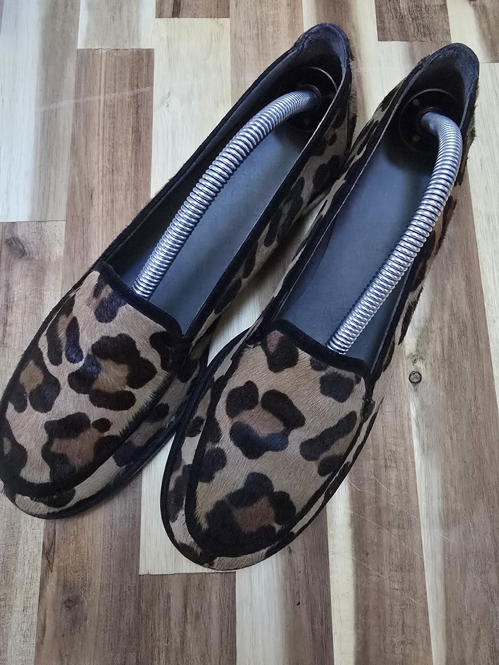 Stuart Weitzman Leopard Print Loafers - Brown & Black